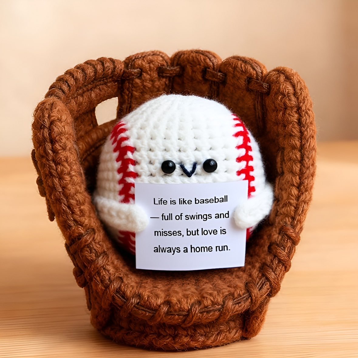 🔥Crafted by Hand-⚾️Handmade Funny Positive Baseball💝