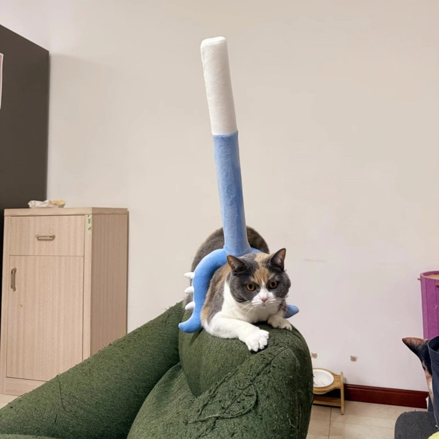 Cat Battle Wand Toy, Interactive Teaser Stick, Durable Bite & Scratch Resistant Play Wand, Birthday/Christmas Gift for Pet Lover/Cats Owner