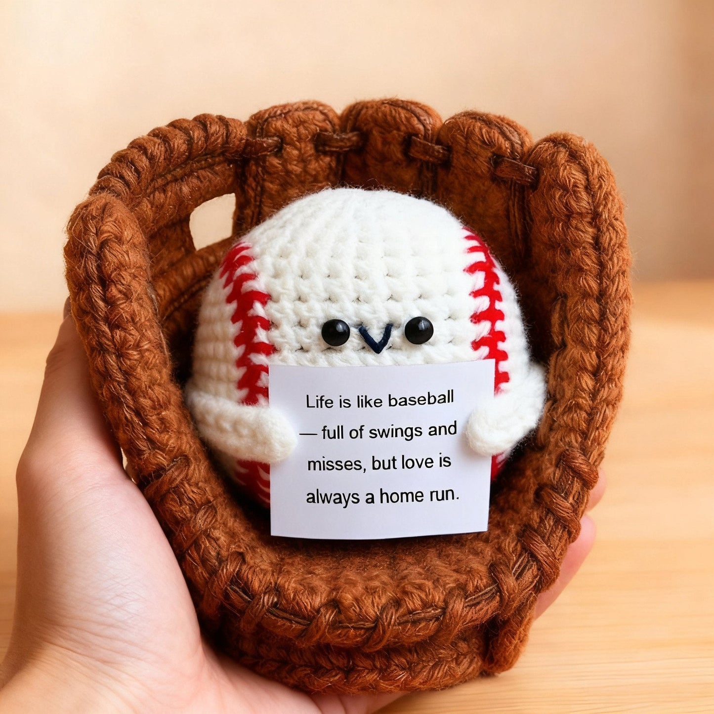 🔥Crafted by Hand-⚾️Handmade Funny Positive Baseball💝