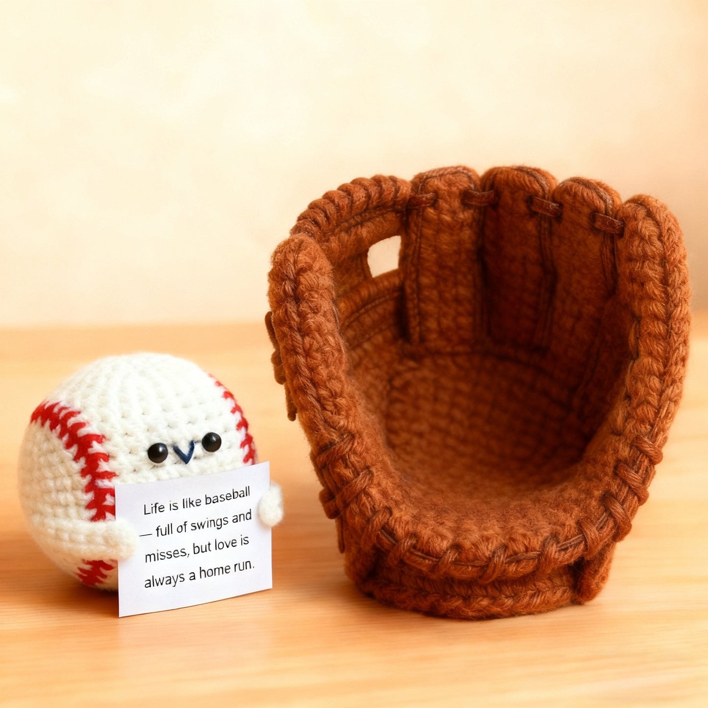 🔥Crafted by Hand-⚾️Handmade Funny Positive Baseball💝