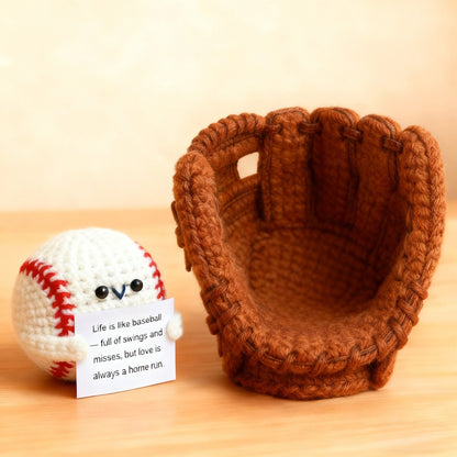 🔥Crafted by Hand-⚾️Handmade Funny Positive Baseball💝